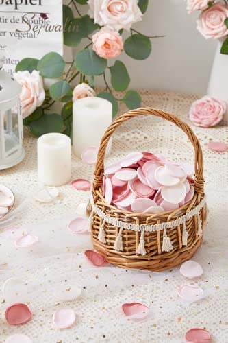 Serwalin 500Pcs Silk Rose Petals For Valentines Day Flower Petals For Weddings Proposal Blush Pink Petals Flower Girl Petals For Wedding Aisle Basket Bridal Shower Table Decor (3 Color Mixes) #TOP3