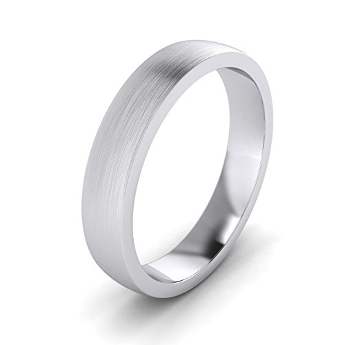 Bague de mariage 4mm unisexe en argent sterling brossé