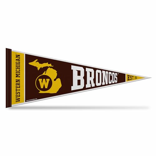 Rico Industries NCAA Western Michigan Broncos Rally 12" x 30" Felt Wall Décor Pennant - Great for Home/Bed Room/Man Cave Décor
