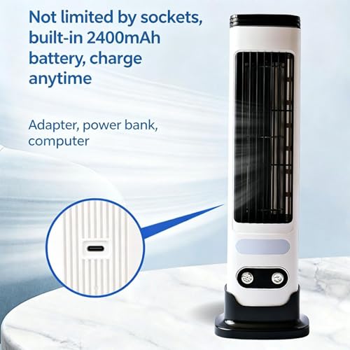 Ventilateur tour oscillant vertical 5 vitesses à faible bruit USB