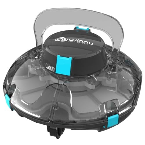 (2026 Upgrade) Cordless Pool Vacuum for Above Ground Pool Automatic Pool Cleaner Robot Cleaning Up to 660 sq.ft Dual-Layer Filtration 90 Mins Runtime Self-Parking with Hook (Obsidian Black)