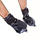 SUPKTHDY Handschellen Petplay BDSM Fesseln Sex Fist Handschuhe mit Schloss Weiches Lackleder Handschellen Hundepfoten Hund Bondagehandschuh SM Fessel Sexspielzeug Extrem Sex