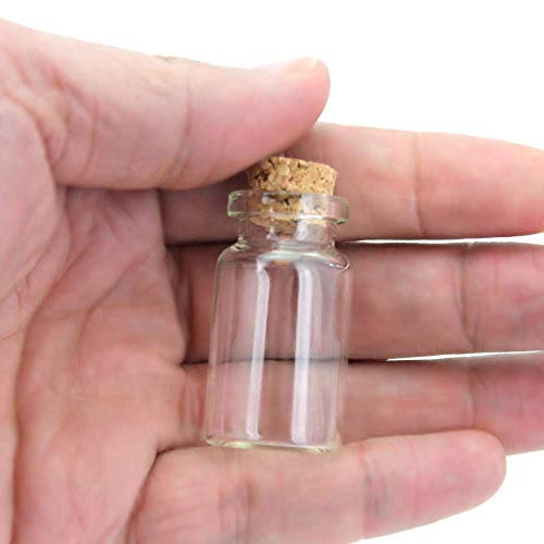 Ruby - Bottiglie di vetro trasparente con tappo di...