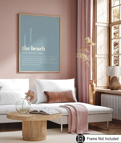 Affiche typographie Plage Décoration murale sans cadre 20x25 cm Master