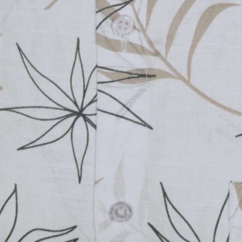 Image of ACCOX Men's Breathable Cotton Linen Half Sleeves Printed Regular Fit Formal Shirt (GCR554)