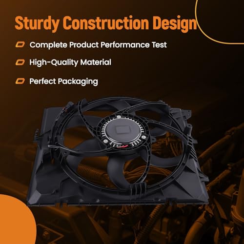 Image of maXpeedingrods 3 Pins Cooling Fan Assembly Brushless Motor 400W for BMW 325i E90 325x 330i 330xi 2006, 128i 2008-2013, 328i 2007-2013, 328xi 2007-2008 Z4 E89 2009-2011, 17427523259 17117590699