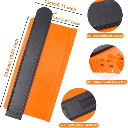 10 Inch Adjustable Duplicator Shape Contour Gauge Profile Ruler Tiling Laminate Tool with Lock. 25 CM. DIY Irregular Welding, Tracing, Woodwork, Construction & Handyman. Precise Measuring Tools 3 10 Inch Adjustable Duplicator Shape Contour Gauge Profile Ruler Tiling Laminate Tool with Lock. 25 CM. DIY Irregular Welding, Tracing, Woodwork, Construction & Handyman. Precise Measuring Tools - Image 3