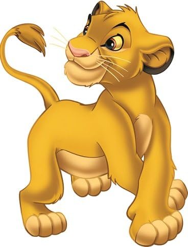 Vinilo adhesivo autoadhesivo de 5 pulgadas, diseño de animal de la película Simba Cub, el Rey León, decoración del hogar, dormitorio de niñas,