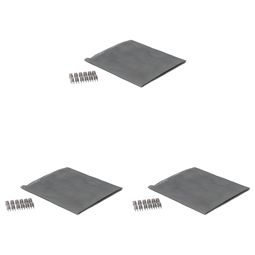 Windhager Lichtschachtabdeckung Gewebe aus Fiberglas inkl. Befestigungsklammern, Kellerschachtschutz, Schutzgitter für Kellerschacht, 60 x 135 cm, 03658 (Packung mit 3)