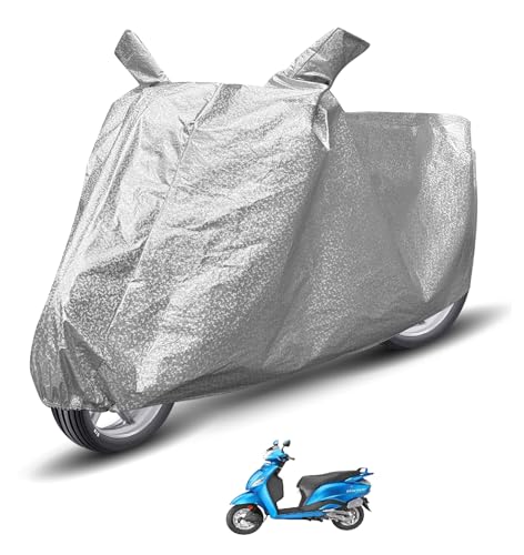 Image of Auto Hub Waterproof Scooty Cover Compatible with Hero Maestro Dustproof, UV Protection Two Wheeler Scooty Maestro Cover - Metallic Silver
