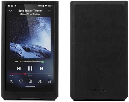 MITER Case for FiiO JM21, Handmade Artificial PU Leather Cover for fiio-jm21 (Light Black)