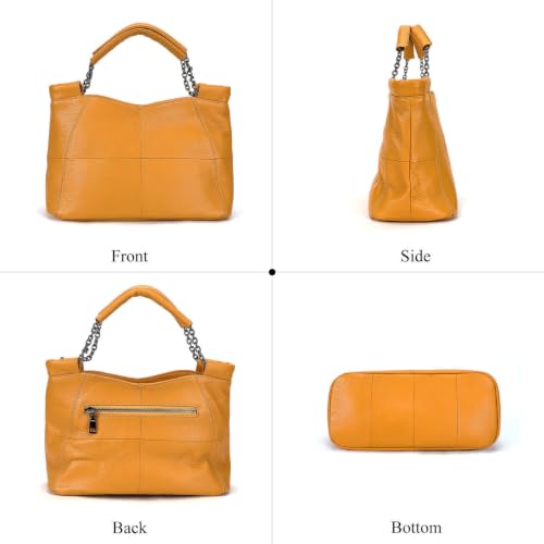 Image of Genuine Leather Women Handbags and Purses Designer Medium Tote Bag Fashion Shoulder Crossbody Satchel Hobo Bag