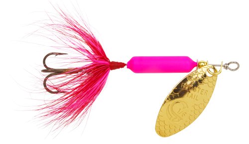 Yakima Bait Wordens Original Rooster Tail Spinner Lure, Pink Fluorescent, 1/8-Ounce