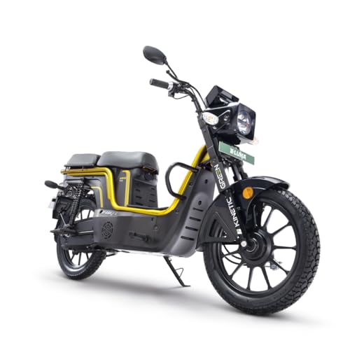 Image of Kinetic Green E-Luna X3 Pro Electric Scooter with charger - Pearl Yellow - Ex-Showroom