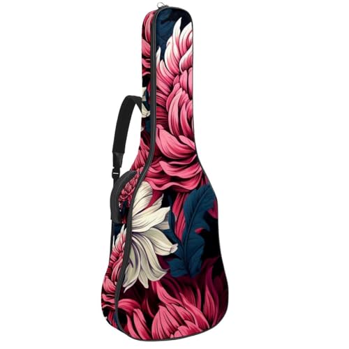 Sac pour guitare multicolore à belles fleurs et étanche avec grandes poches