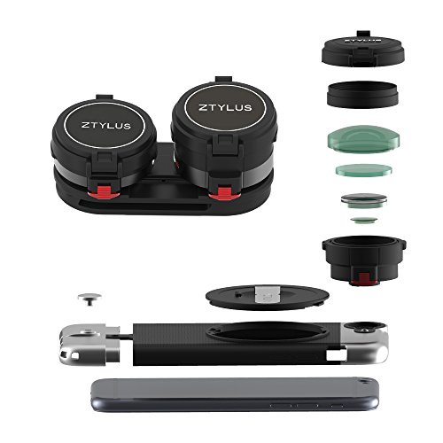 Ztylus Z-PRIME Lens Kit for iPhone 6s / 6: Super Wide Angle Lens, 2X Telephoto Lens and Ztylus Metal Series Case