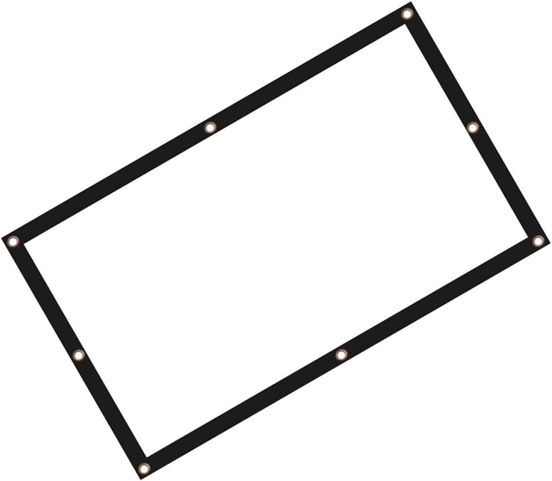Generic 9 120 Inch Foldable High Definition Polyester Projection Screen for Indoor Outdoor Home Theater Classroom Anti-Crease Soft Surface