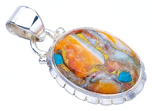 Pendentif calcédoine de cuivre argent 925 fait main, le cadeau idéal pour un anniversaire
