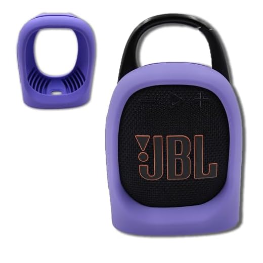 xcivi Silicone Cover Case for JBL Clip 5 - Ultra-Portable, Waterproof&Dustproof Bluetooth Speaker, Protective Soft Skin Sleeve for JBL Clip 5 Speaker Accessories(Only Case) (Purple)