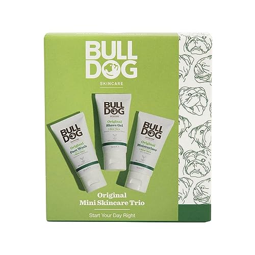 Bulldog Skincare - Original Mini Skincare Trio Giftset For Men | Travel Size Skincare Kit
