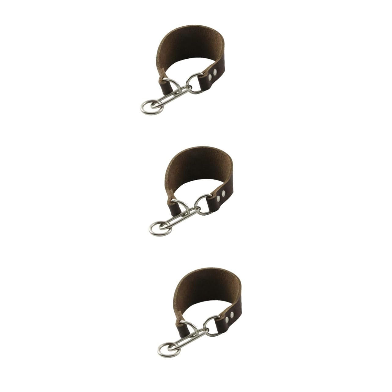 SUPVOX 3pezzi Collare Per Cani Di Cattlehide Collo Resistente e Duraturo Accessorio Elegante Per Cani Con Collo Sottile Colore Caffè