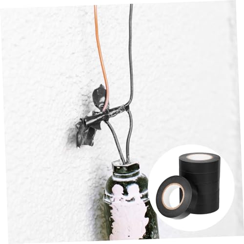 Cinta aislante negra PRETYZOOM para organizar y reparar el cableado de la oficina y el hogar 3