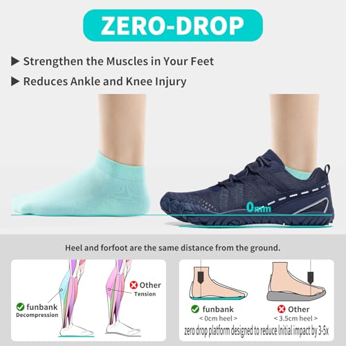 Image of Barefoot Shoes Women Men Minimalist Zero Drop Wide Toe Box Water Shoes Hiking Barefoot Footwear Unisex Sneakers for Workout Cross-Trainer Walking Running Camping Beach Weightlifting Grounding Sport