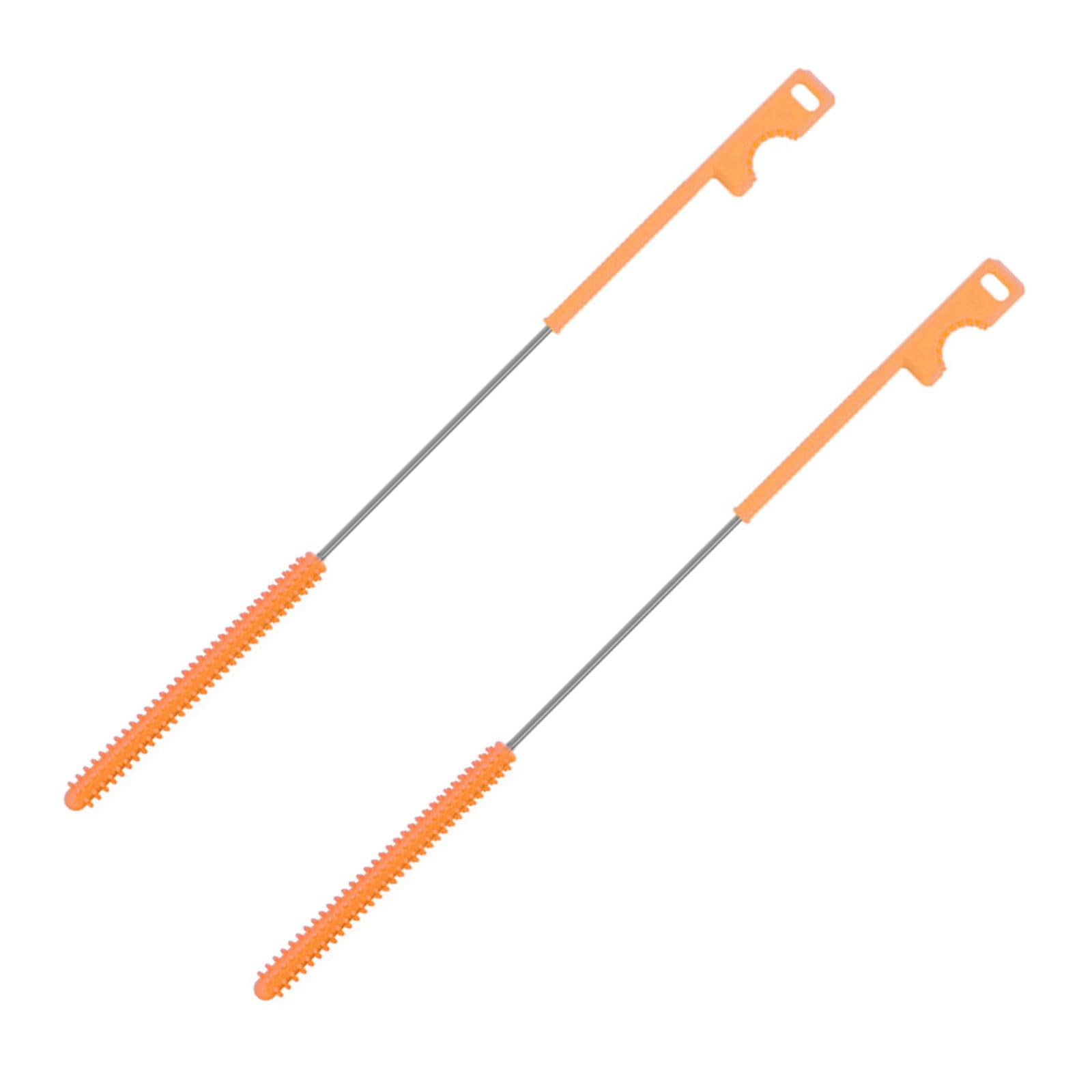 2PCS Silicone Straw Brushes with 0.8mm & 1mm Bristles for Cups Bottles Narrow Gaps Silicone Straw Scrubber