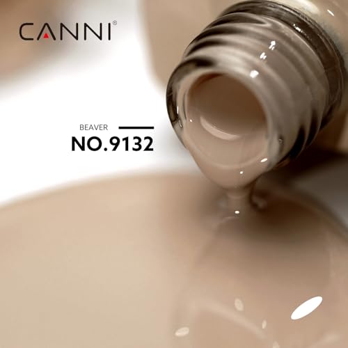 Image of CANNI Nude Gel Nail Polish, 1Pcs Light Brown Gel Polish Nude Color Nail Polish High Gloss Soak Off U V Nail Manicure Salon DIY at Home