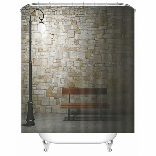 Rideau de douche salle de bain marron rideau de bain polyester imperméable lavable