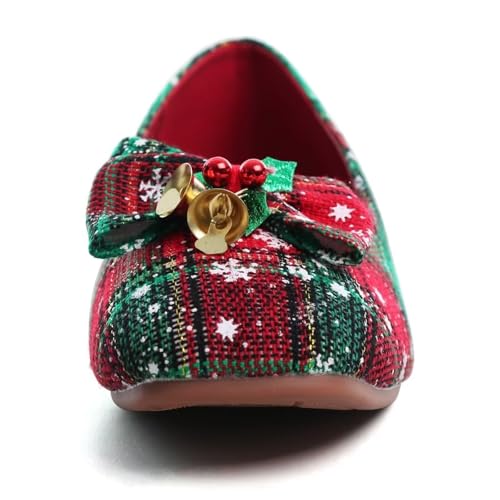 Image of ChaiRong Zhou Women Square Toe Ballets Flats Comfort Slip On Walking Shoes for Driving