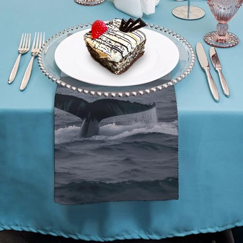 Servilletas de Tela Humpback Whale Tail Ocean Pack 4 miniatura 4