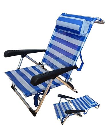PLUVIA Chaise de Plage Basse lit 5 Positions Coussin 22 mm XYX-101PL607