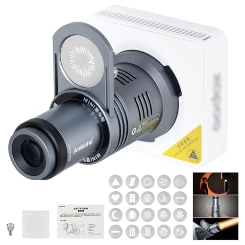 AMBITFUL mini Optical Snoot Gobos Zubehör kompatibel mit Godox Mount, Spotlight Attachment Shape Light für AD300PRO ML100BI ML100R ML60IIBI ML60 ML30...