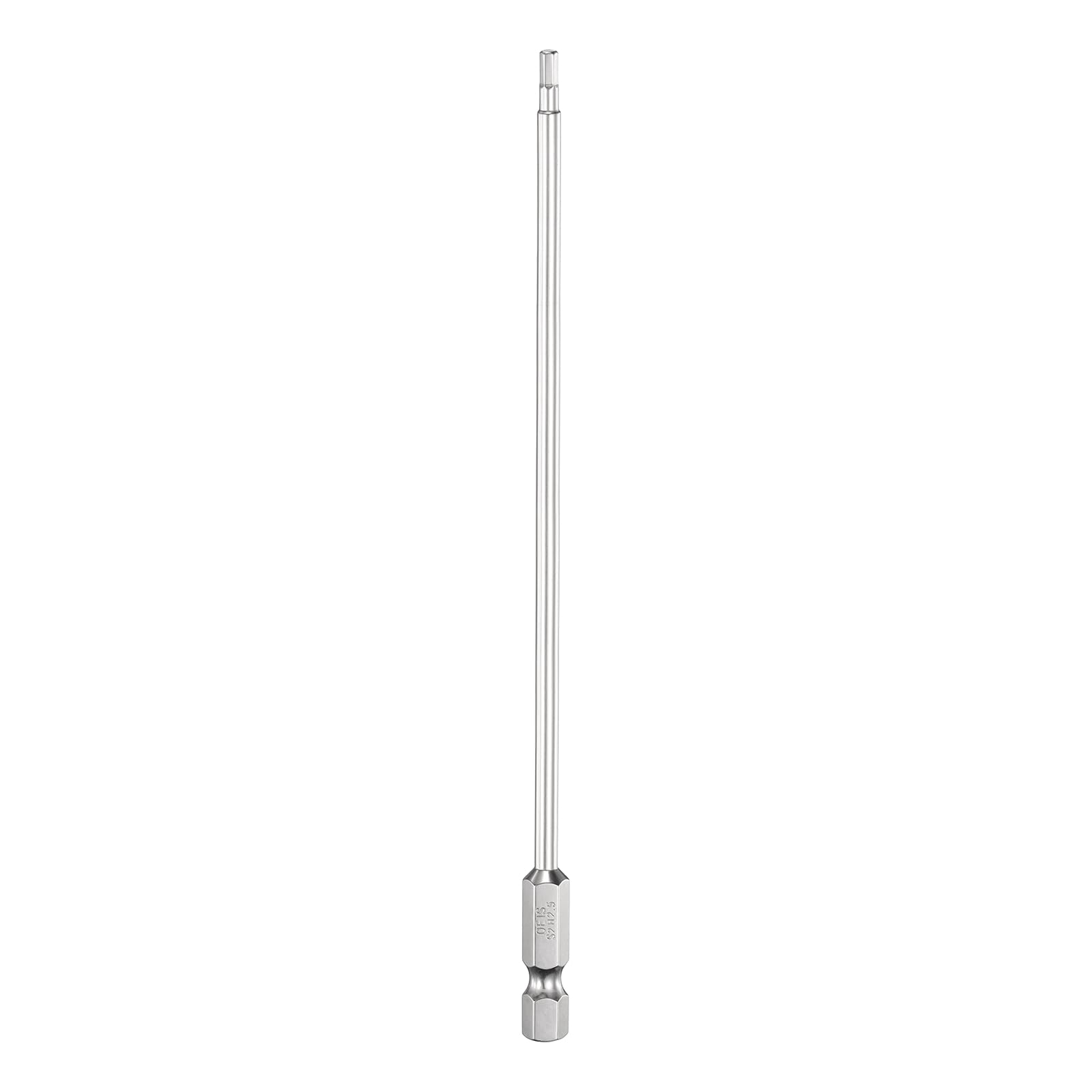 sourcing map H2.5 Flat Hex Head Screwdriver Bit 2.5mm Magnetic Tip 6" (150mm) Long 1/4" Hex Shank Metric Driver Drill Bit Wrench for Hexagonal Head Socket Screws Bolts