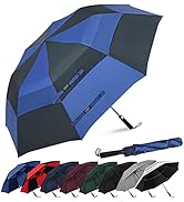 G4Free 62 Inch Portable Golf Umbrella Automatic Open Large Oversize Vented Double Canopy Windproo...