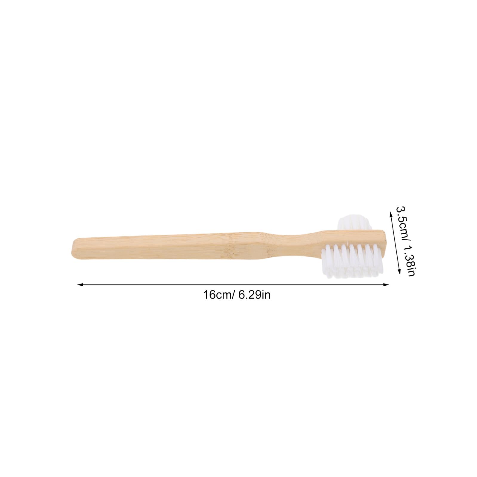 8 Pièces Lot de Brosses à Dents pour Prothèses Dentaires Double Face Poils Moyens Nylon Manche Antidérapant Bambou Nettoyage Profond des Crevasses Portables pour Soins Buccaux à