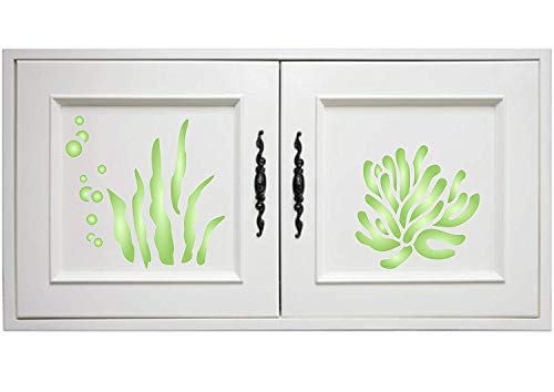 Tropical Fish Stencil, 8.5 X 8.5 Inch (L) - Mix Media Layering Fish Stencils For Painting Template #TOP6