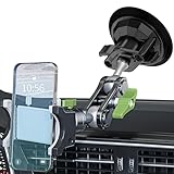 Tmengdao Suction Cup Phone Mount, Ultra-Stable Phone Holder for Vlog Shooting, 360 Rotation for Windshield, Roof Glass, Car Window, Fit for All Smartphones