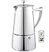 Cuisinox Roma Stovetop Espresso Maker COF-6R, Stainless Steel Coffee Percolator Stovetop, Heat-Resistant & Non-Reactive, 6-Cup Italian Espresso Maker Easy to Clean, Durable Stove Top Percolator