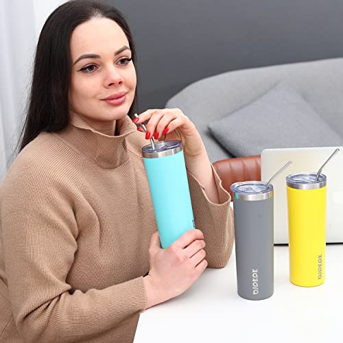 Image of BJPKPK 20 oz Skinny Tumbler with Lid, Stainless Steel Insulated Coffee Cup