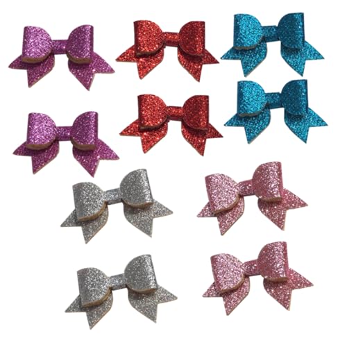POPETPOP 10Pcs Glitter Dog Hair Bows Clips Hair Accessories for Dogs Occasion Keeps Hairstyle Place Dog Lovers