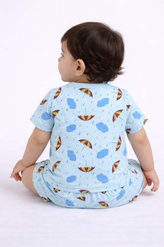 Image of Chandrika Baby Boys & Girls Regular Fit 100% Cotton Half Sleeve Jhabla & Shorts Set Pack of 3
