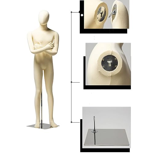 Bewegliche Schaufensterpuppe für den ganzen Körper, flexible Kleiderform, Torso, Köpfe und Arme können gedreht werden, Erwachsenenpuppe, Schneiderpuppe zum Ausstellen (schwarze Frauen)