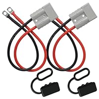Supecesorio Batterieanschluss 50 A 600 V 10 AWG mit 30 cm O-Ring Batterieanschlusskabel, 2 Pack Batterieanschluss Stecker, Stecker für Anhängerwinden für Wohnwagen, Boote, Solaranlagen usw
