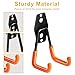 KURUI Heavy Duty Wall Hook for Hanging, 2 Pack Garage Tool Organizer Wall Mount, Metal Garage Storage Hooks for Ladder,Extension,Garden Tool, Small Utility Hook, Hose Holder for Outdoor and Indoors