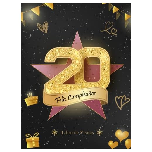 Libro de Visitas 20 Cumpleaños: Felicitaciones y fotos de los invitados | fiesta cumpleaños 20 años | para hombres y mujeres | Hollywod el paseo de la fama