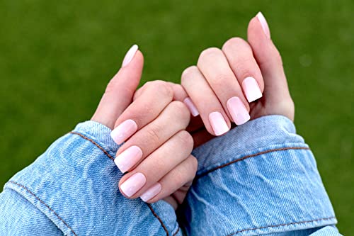 AiN Katy - Fransk ombre kort ny – naglar att klistra på – 24 stycken – tryck på naglar långa – redo att klistra på – självhäftande set – lång rosa svart röd – konstgjorda naglar att klistra på