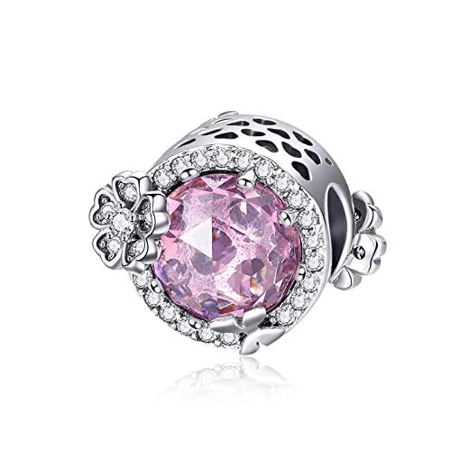 925 sterlingsilver rosa smak tusenskönor blomma strålande Cz Charms pärlor passar original armband gör-det-själv smyckestillverkning