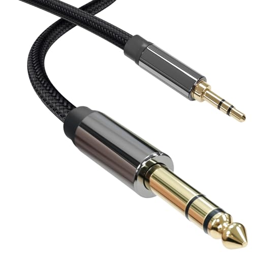 Cable de Audio Stereo Jack 3.5mm a 1/4 Braided 3.3ft miniatura 1